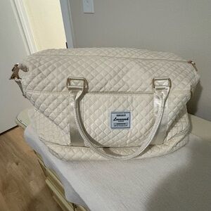 Cream Quilted Baby Bag